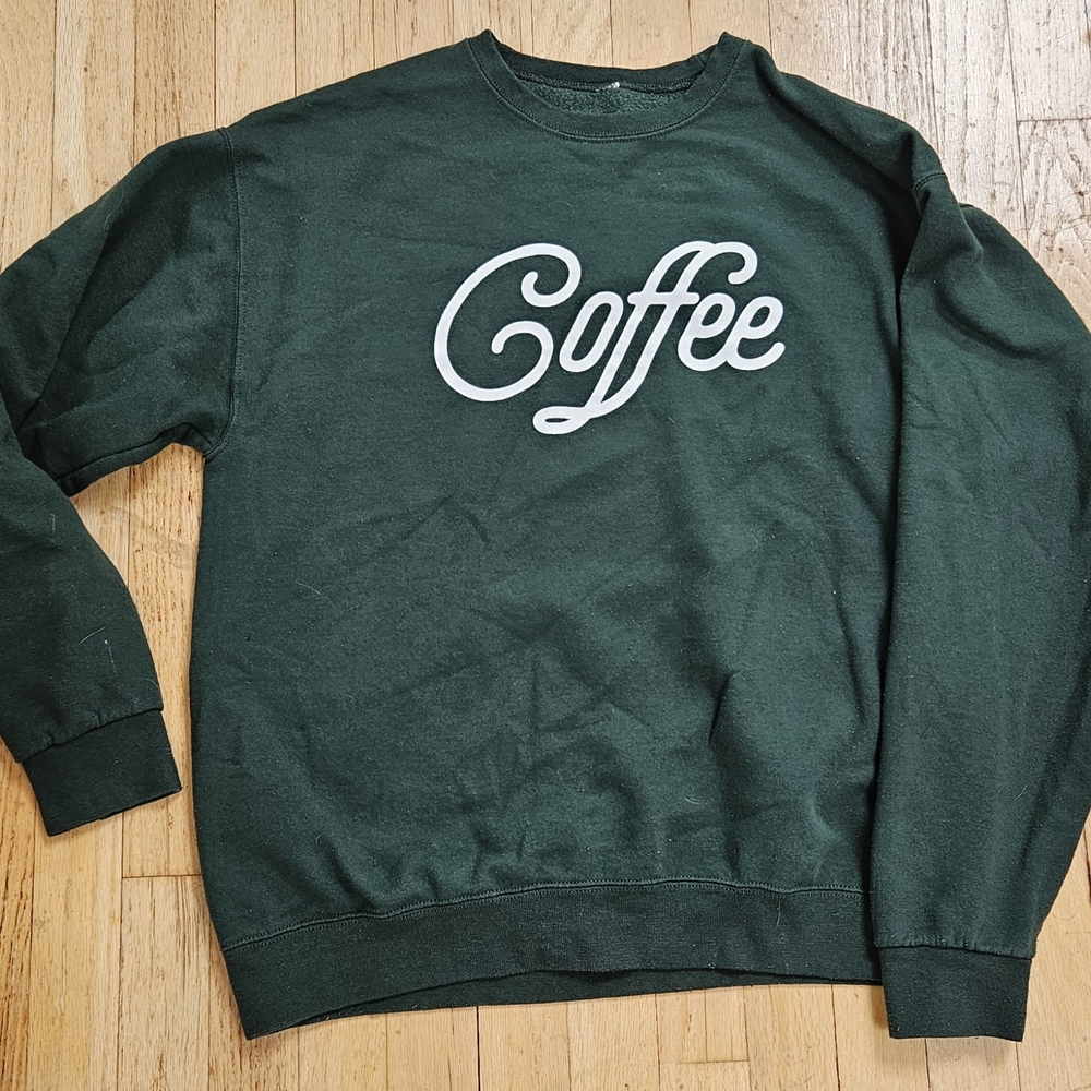 Green Crewneck Sweater From NY Coffee Festival